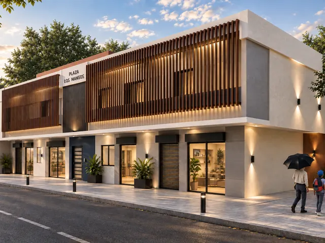 Plaza Los Mangos — proyecto comercial de Green Haus en San Pedro Sula